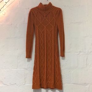 Rust colored sweater dress